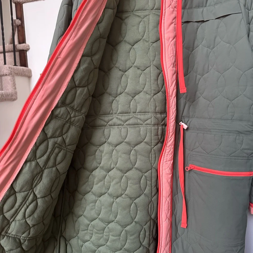 Anthro Daily Practice Green Quilted Coat - Picture 7 of 8